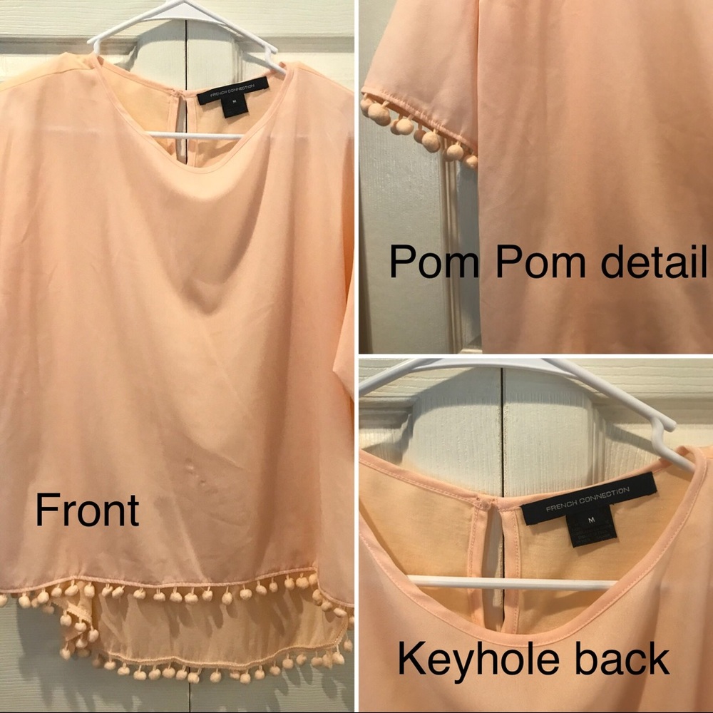 French Connection Pom Pom blouse
